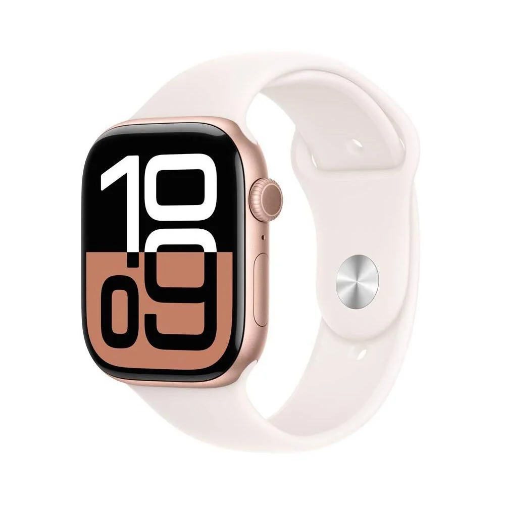 Apple Watch S10 42 mm S/M sport band chytré hodinky gold/blush