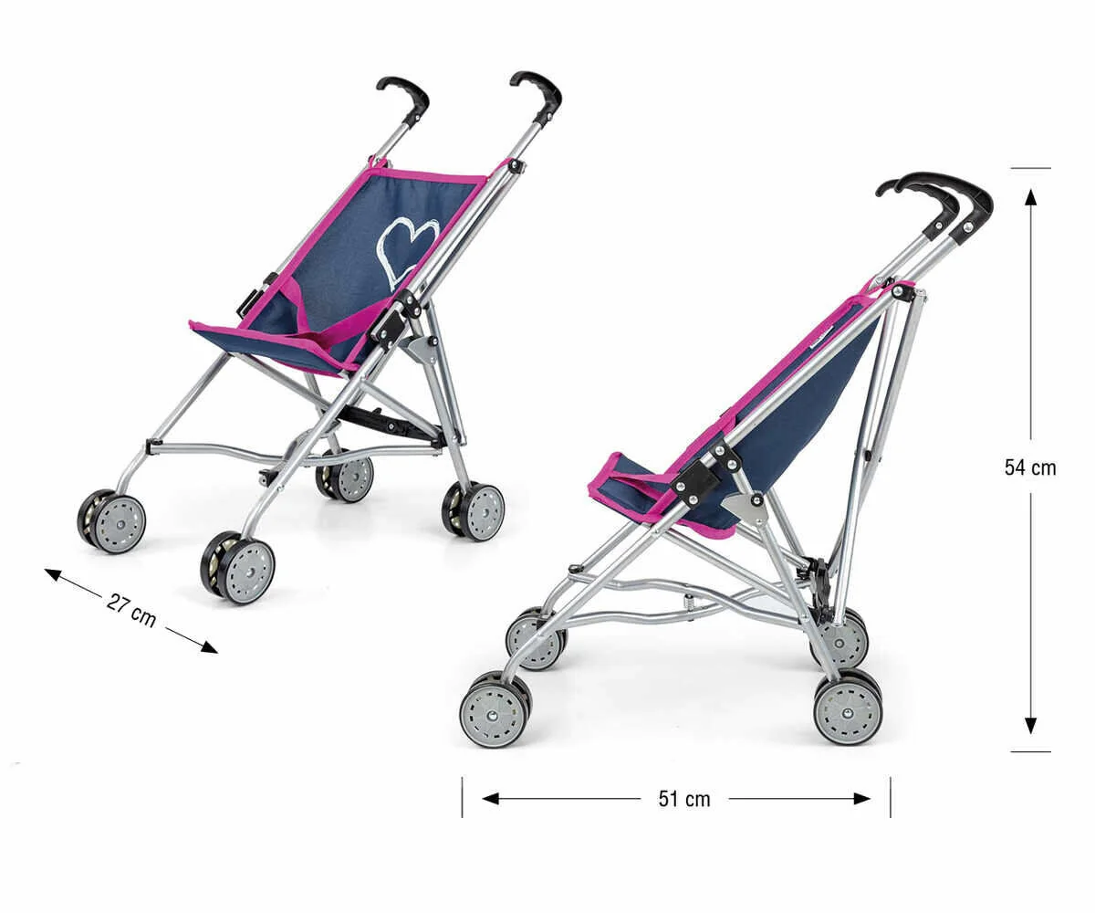 Milly Mally Golfový kočárek pro panenky Milly Mally Julia Prestige, navy/růžová