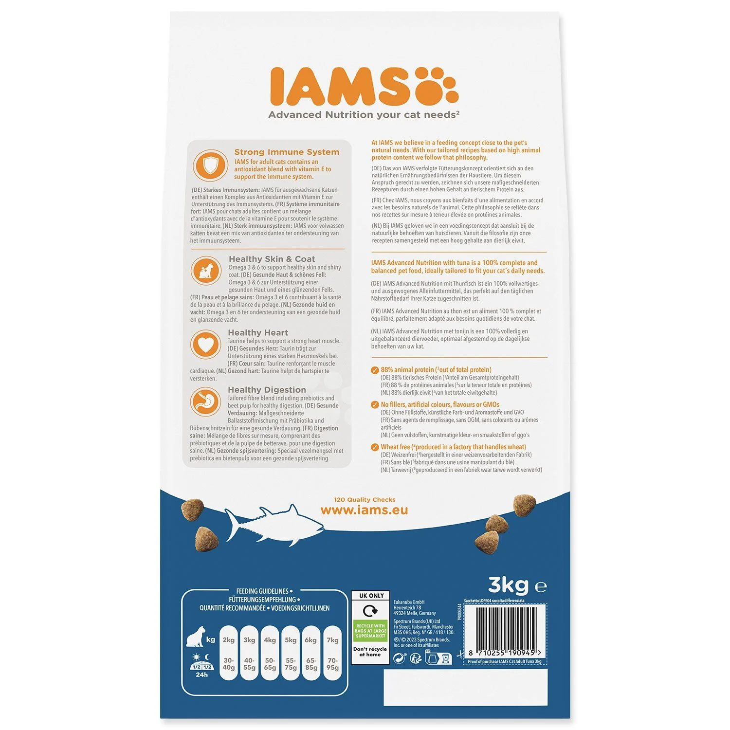 IAMS Krmivo Cat Adult Tuna 3kg