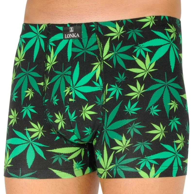 LONKA Pánské boxerky černé (Kevin-grass) L