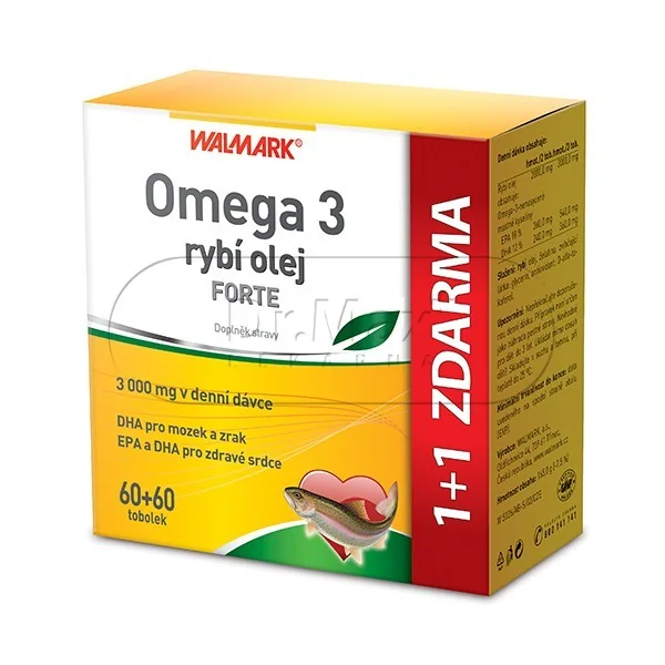 Walmark Omega 3 rybí olej FORTE tob.60+60 zdarma