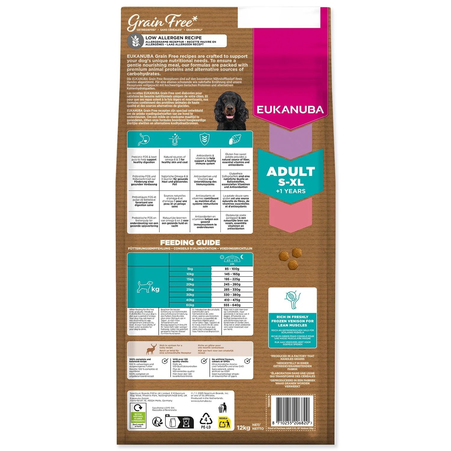 Eukanuba Krmivo Grain Free Adult all breeds rich in venison 12kg