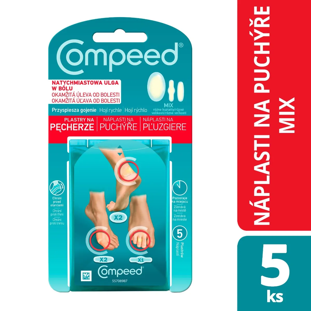 Compeed Náplasti na puchýře mix 5 ks