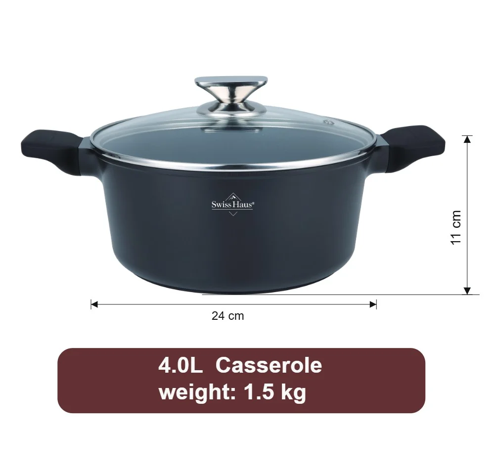 Swiss Haus Hrnec se safírovým povrchem 24 cm, 4 l
