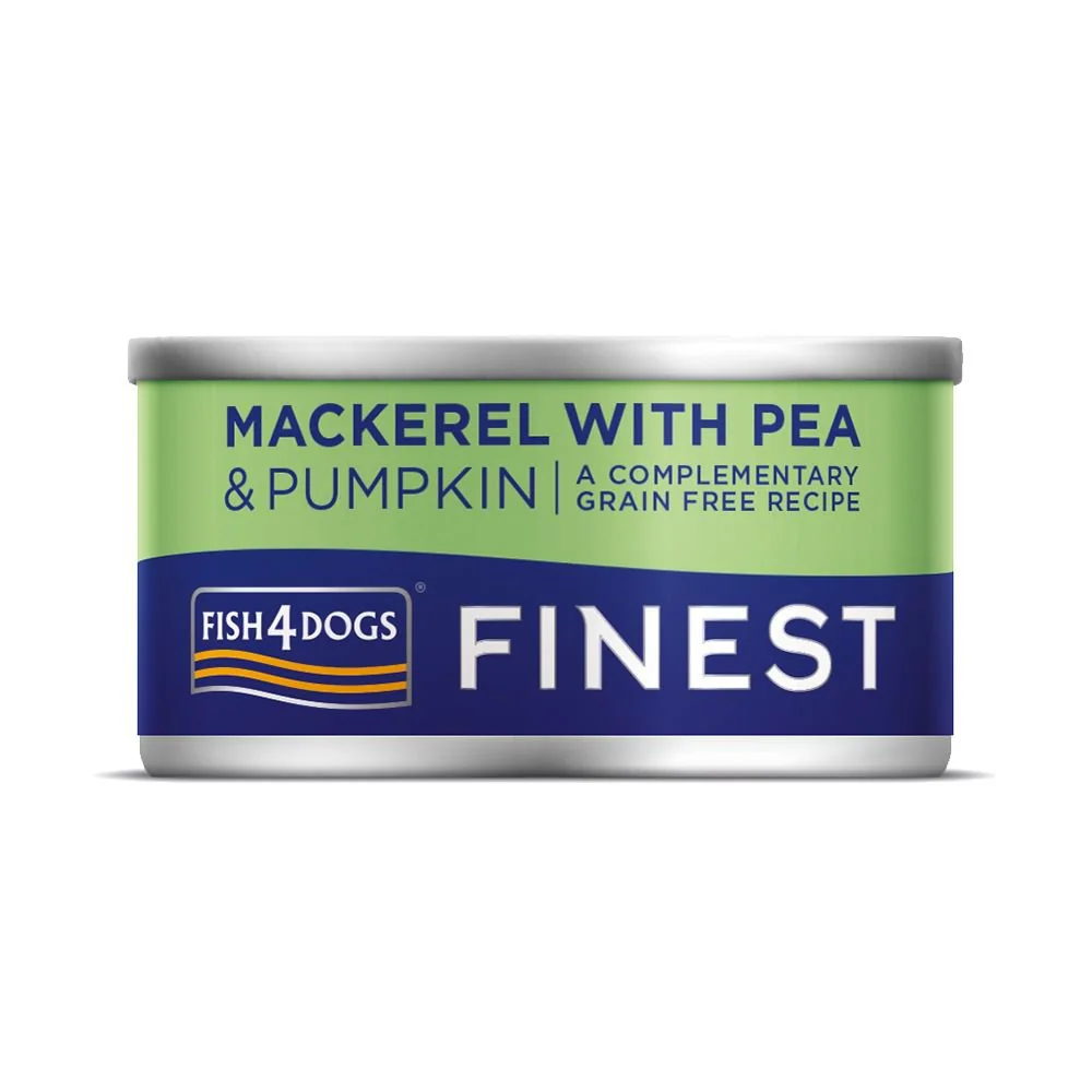 Fish4Dogs Konzerva pro psy Finest s makrelou, dýní a hráškem  85 g