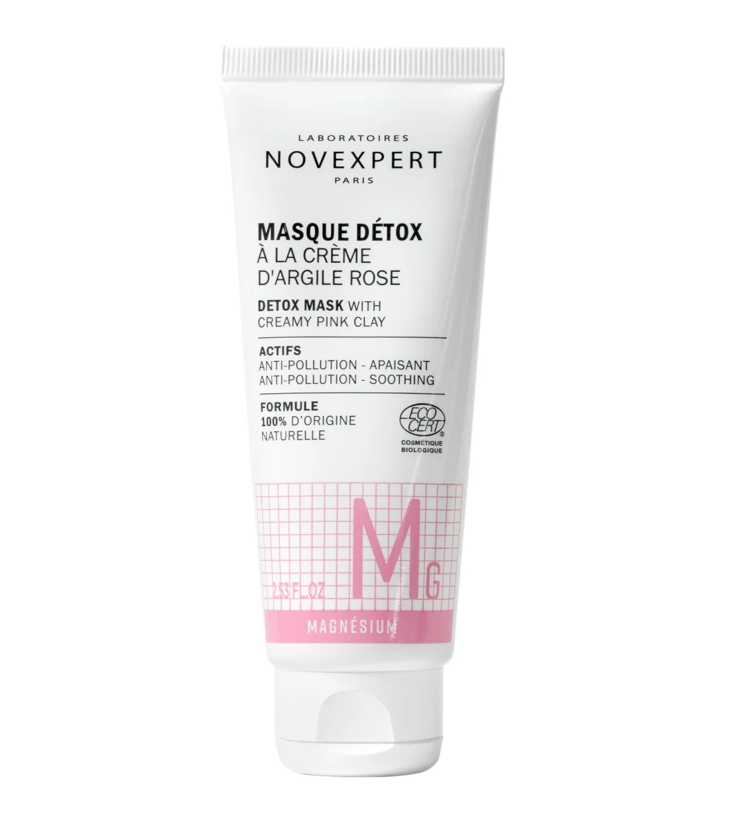 NOVEXPERT Magnesium Detox Mask with Creamy Pink Clay pleťová maska 75 ml