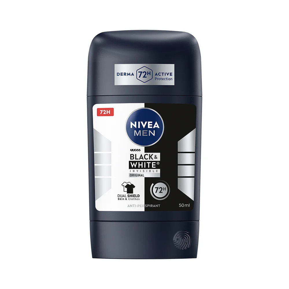 Nivea Men Black & White Invisible tuhý antiperspirant 50 ml