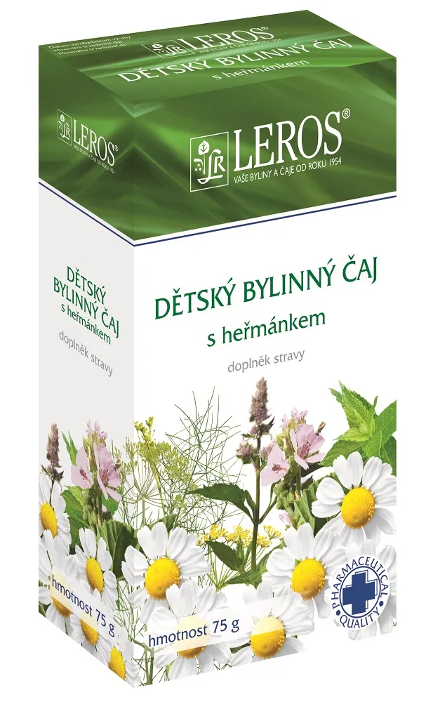 Leros Dětský bylinný čaj s heřmánkem sypaný čaj 75 g