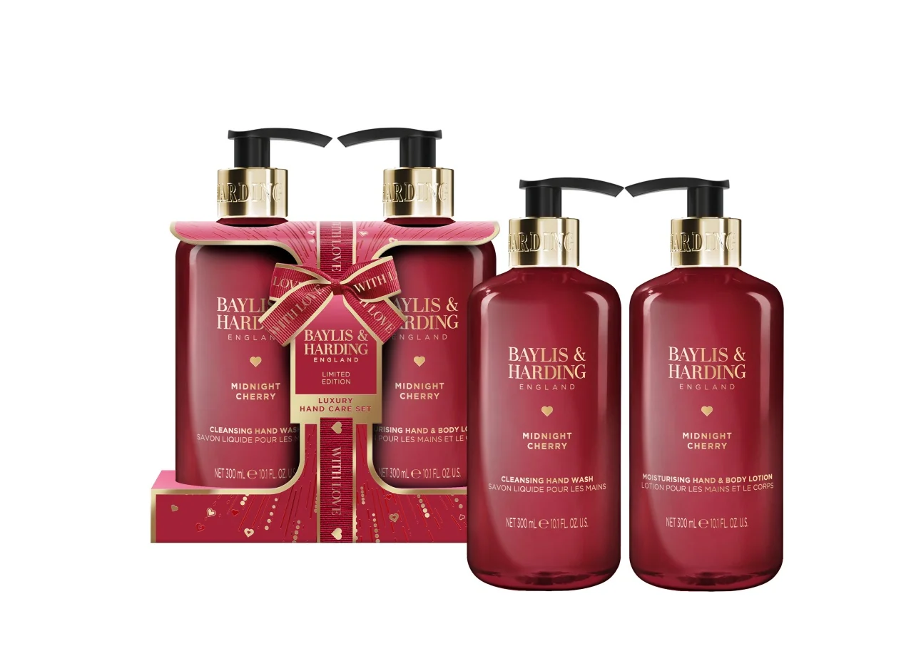 Baylis & Harding Sada péče o ruce Midnight Cherry 2x300 ml