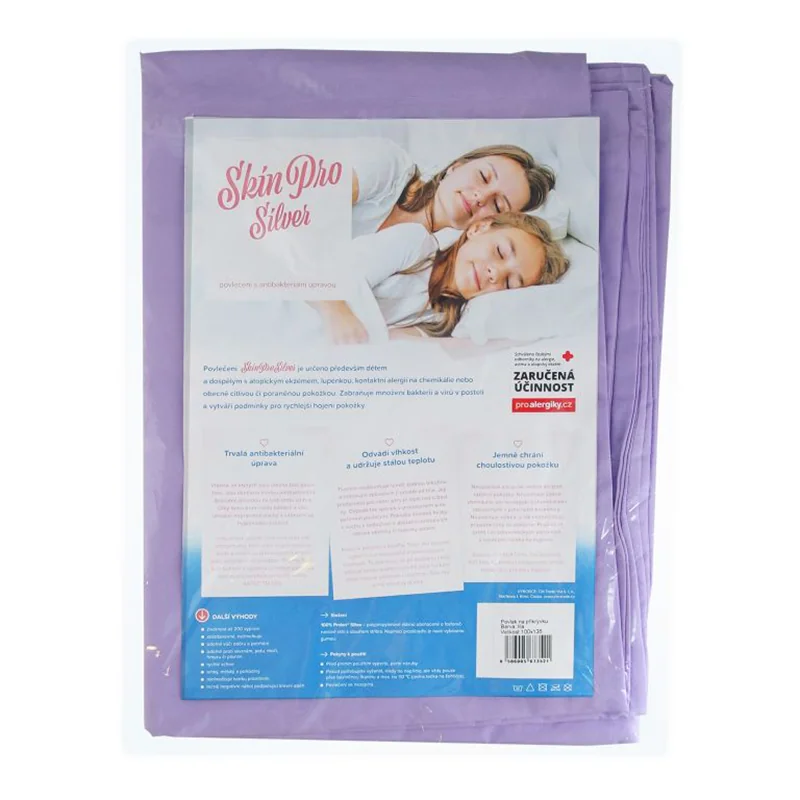 SkinPro Silver – dětské povlečení na přikrývku 100 × 135 cm lila 