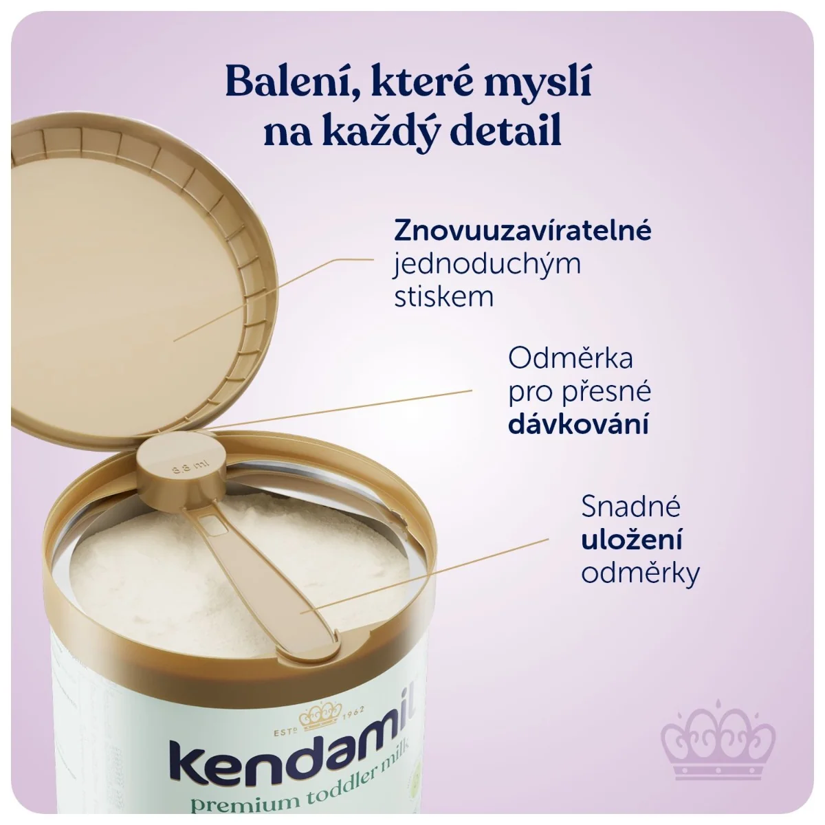 Kendamil 3 Premium Batolecí mléko HMO+ 800 g
