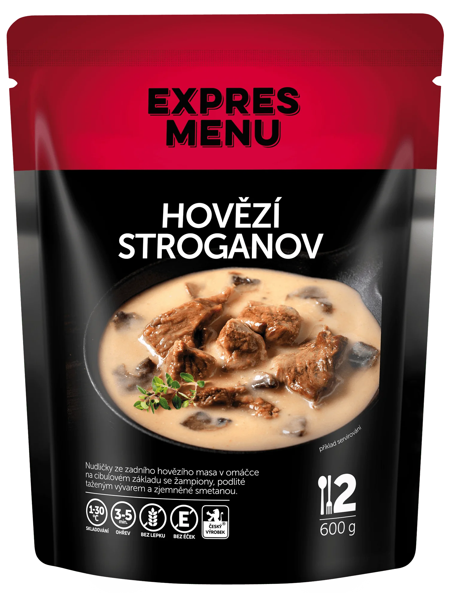 EXPRES MENU Hovězí Stroganov 600 g (2 porce)
