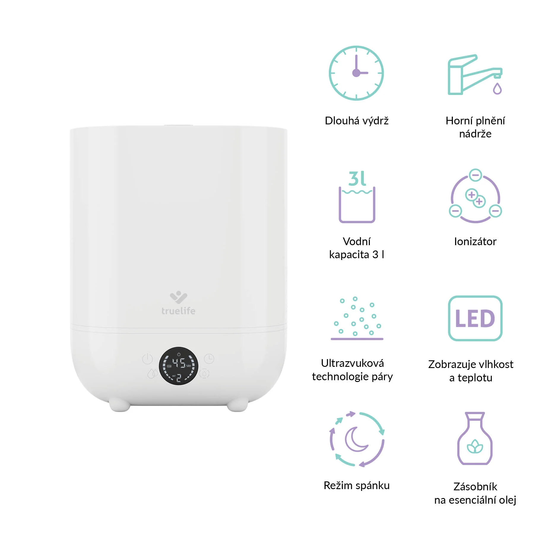 Truelife AIR Humidifier H5 Touch zvlhčovač vzduchu
