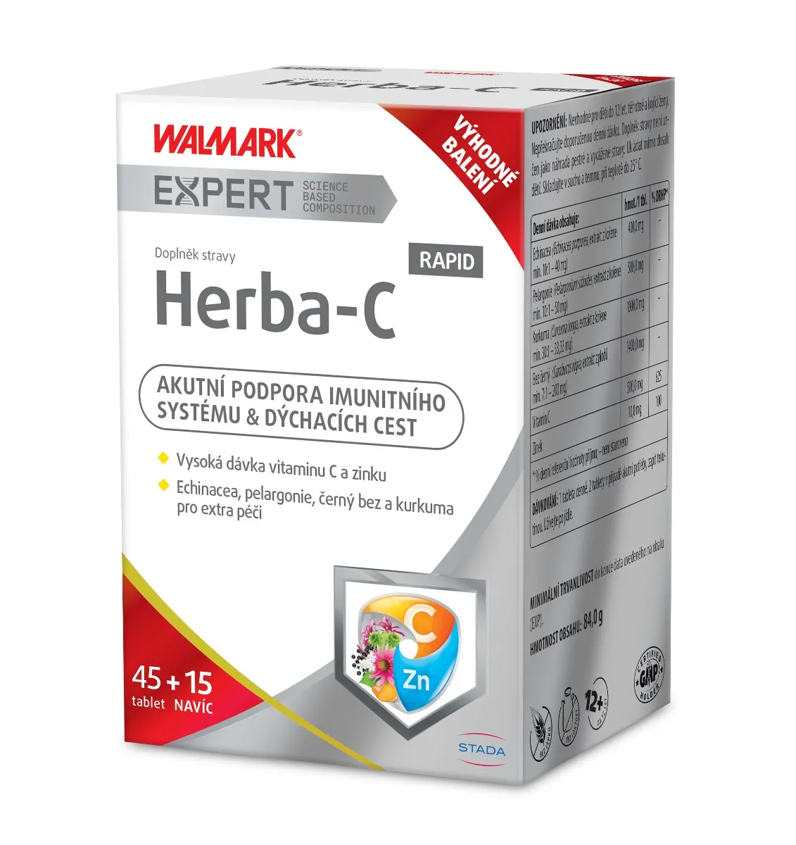 Walmark Herba C Rapid 45+15 tablet