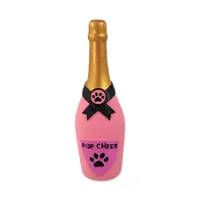 Dog Fantasy Latex hračka láhev sekt se zvukem růžová