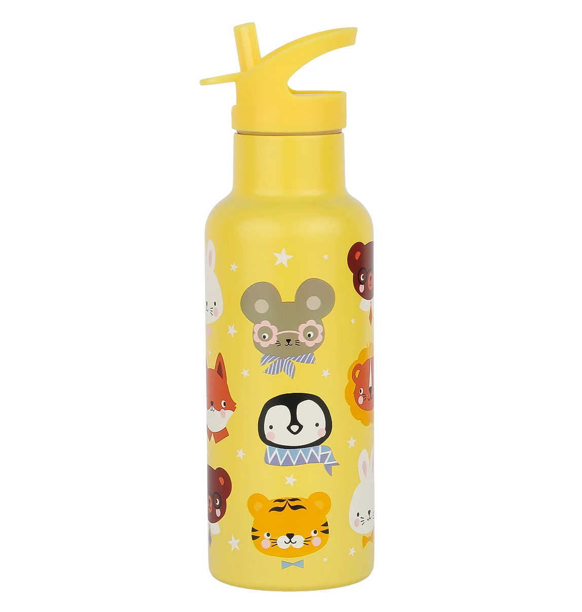 A Little Lovely Company nerezová láhev na pití, 500 ml - zvířecí kamarádi