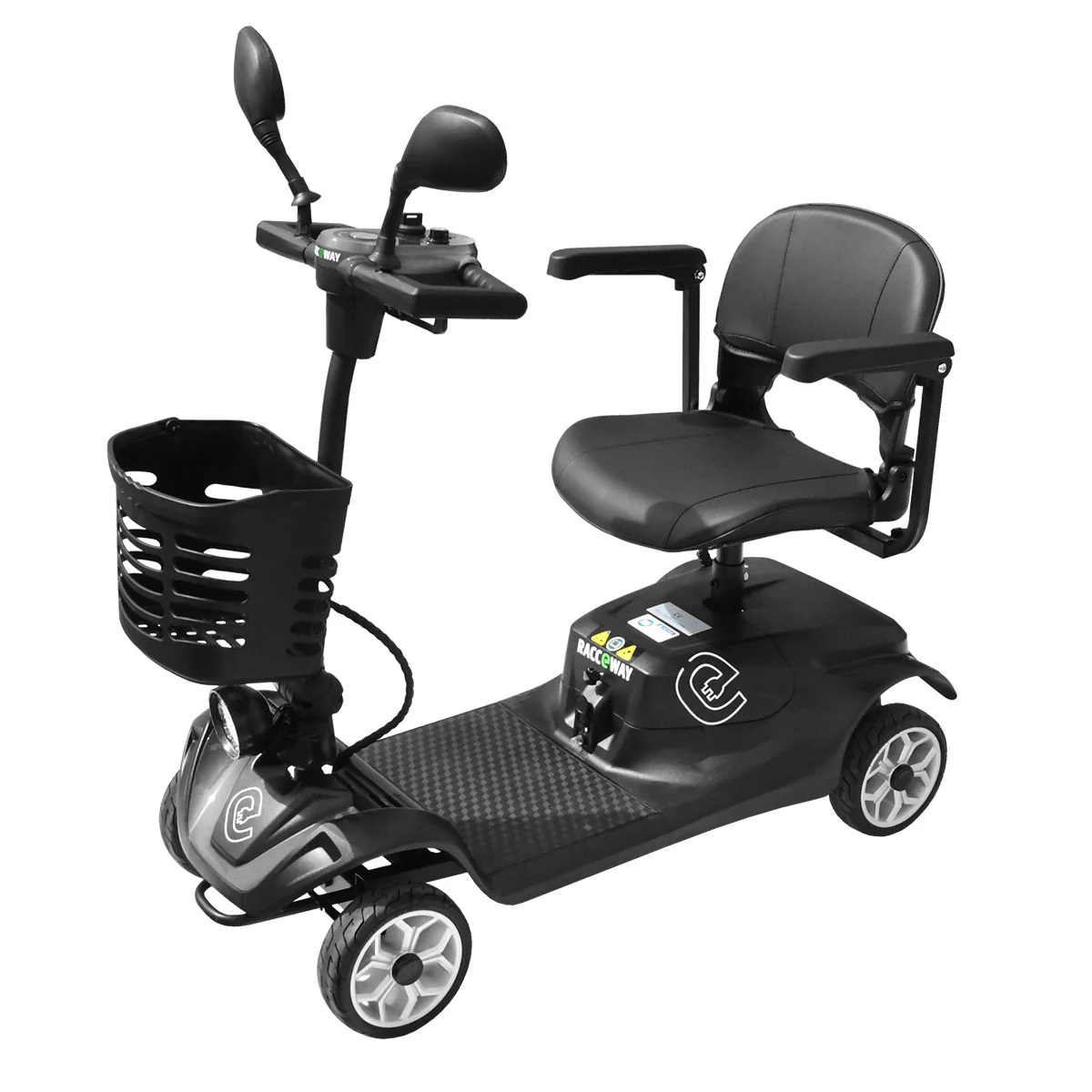 Racceway Elektrický čtyřkolový vozík SOLID, šedý
