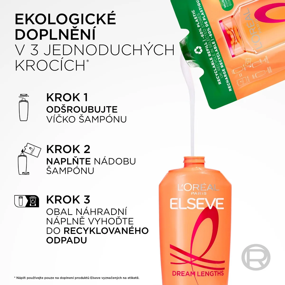 Loréal Paris Elseve Dream Long šampon náhradní náplň 250 ml