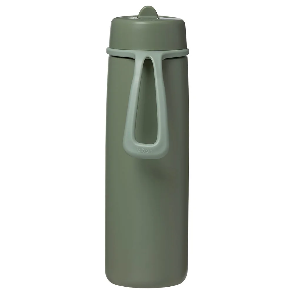 B.BOX Nerezová termolahev s brčkem 690 ml - olive
