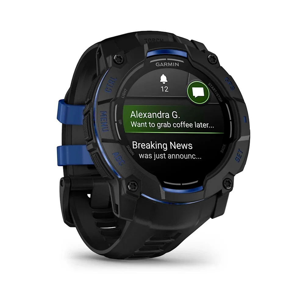 Garmin Instinct 3 AMOLED 50 mm chytré hodinky Black/Blue