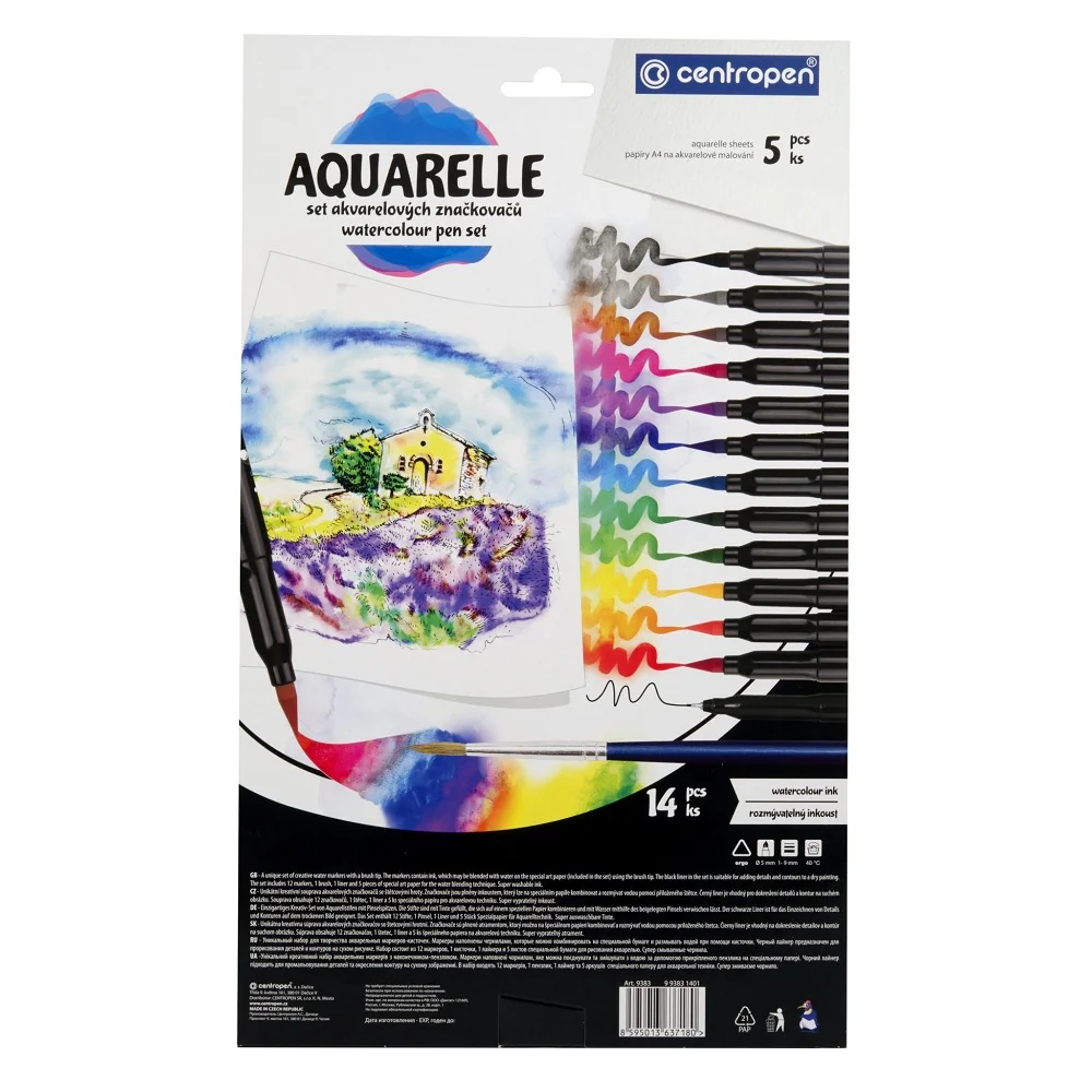CENTROPEN popisovač Aquarelle set 9383/14