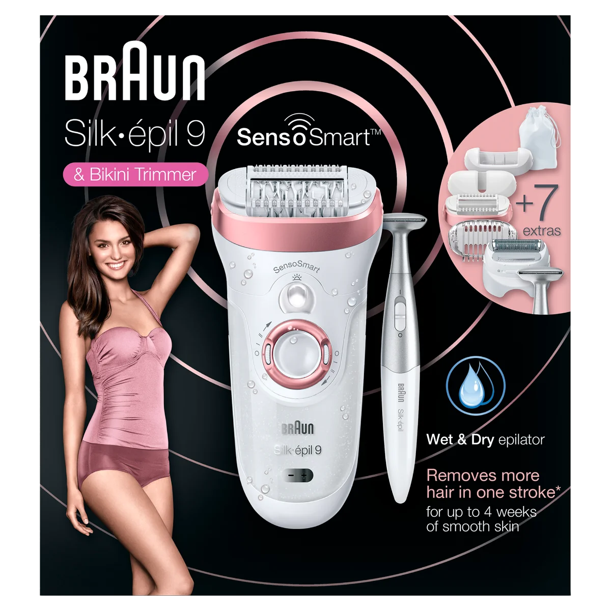 Braun Silk-épil 9-890 Wet&Dry epilátor rose gold