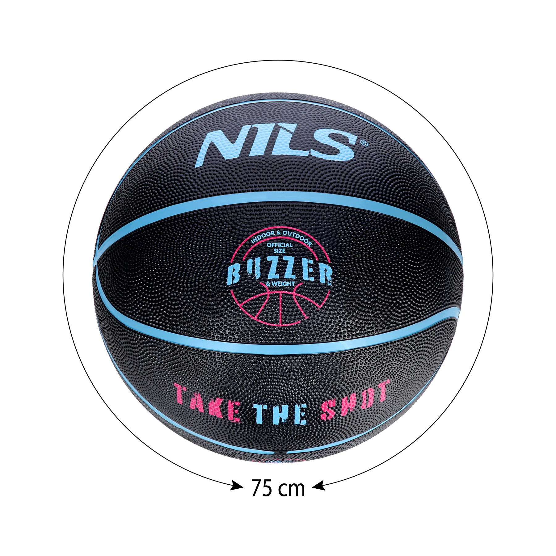 Nils Basketbalový míč NPK271 Buzzer 7 černý