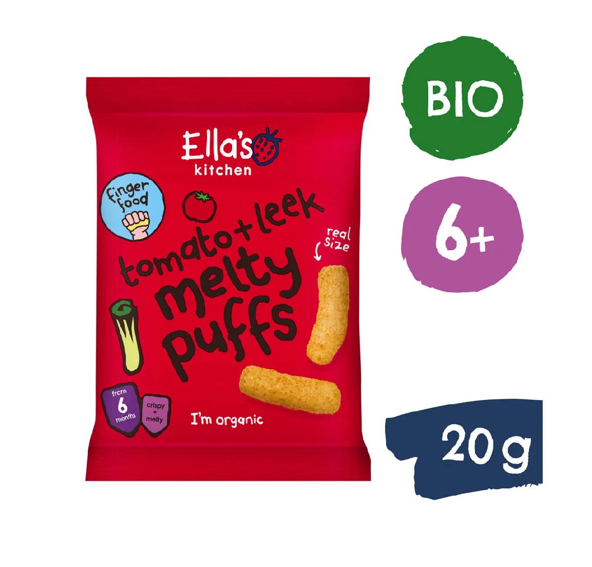 Ellas Kitchen BIO Křupky Rajče a pórek 20 g