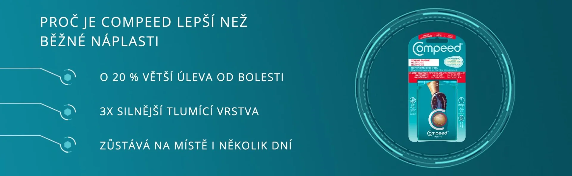 Compeed Náplast na puchýře chodidlo 5 ks