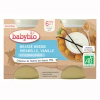 Babybio Brassé Svačinka z ovčího mléka, mirabelek a vanilky