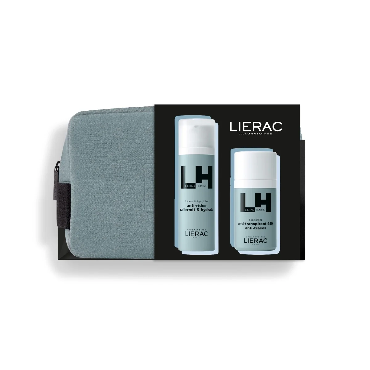 Lierac Homme Pleťový fluid a antiperspirant kosmetická sada pro muže 3 ks