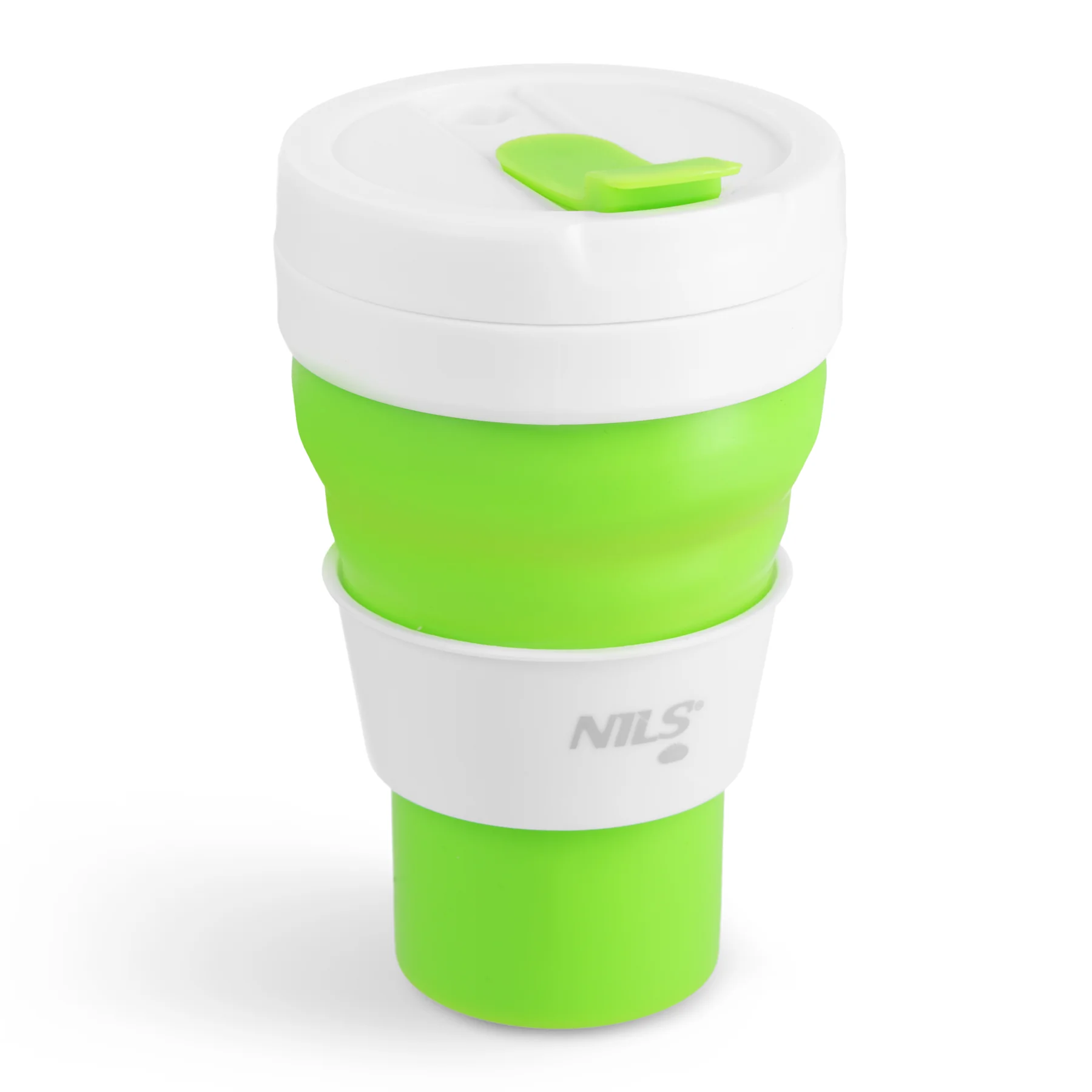 Nils Skládací silikonový hrnek  NC4103 600ml světle zelený