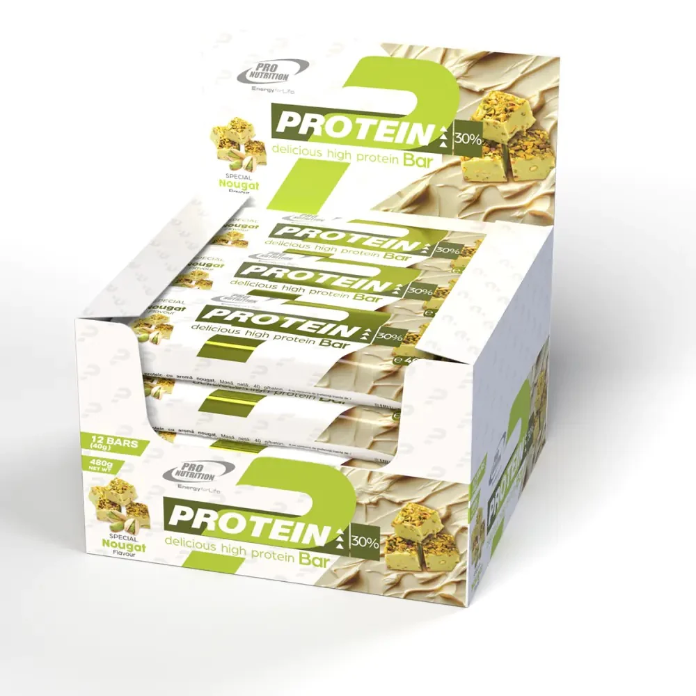 Pro Nutrition Protein Bar 12 x 40 g - nugát s pistáciovou vrstvou