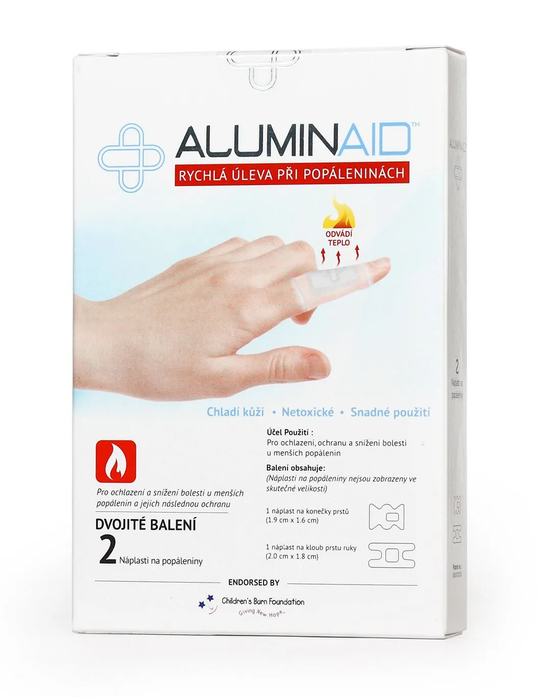 ALUMINAID Náplasti na popáleniny malé 2ks