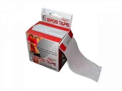 Epos Tape Kinesiotape hedvábí 5 cm x 5 m tejpovací páska šedá