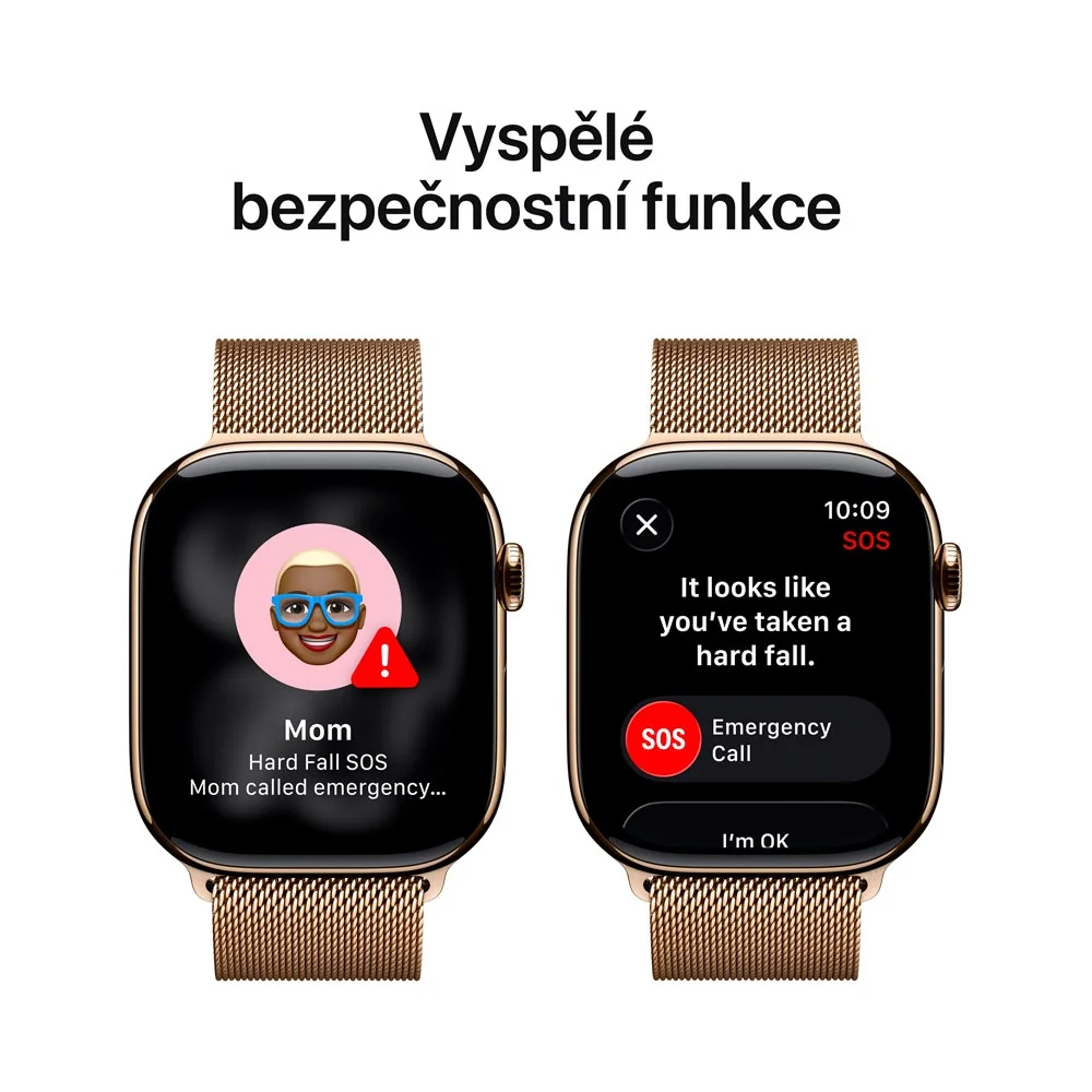 Apple Watch 11 46 mm titan, milánský řemínek M/L chytré hodinky