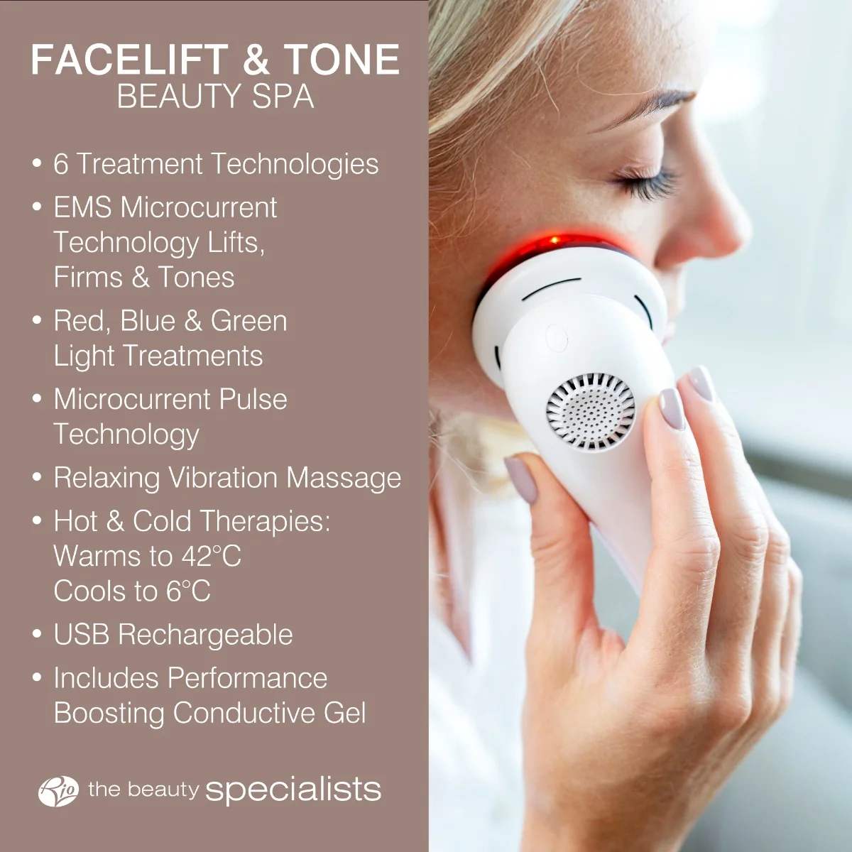 Rio FaceLift & Tone Beauty Spa Rio-FCTL světelná terapie