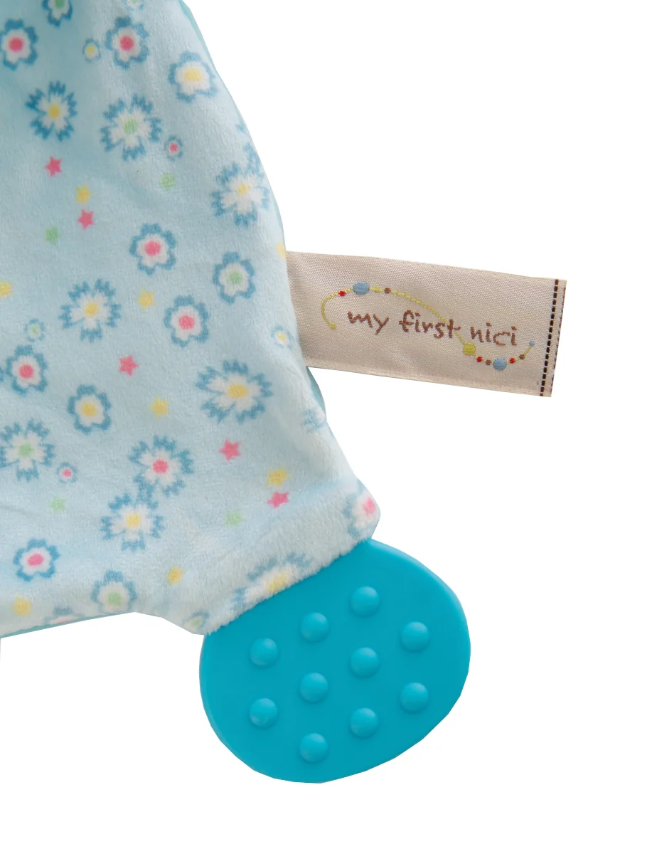 Nici Muchláček Medvídek s kousátkem a úchytkou na dudlík 25x25cm 