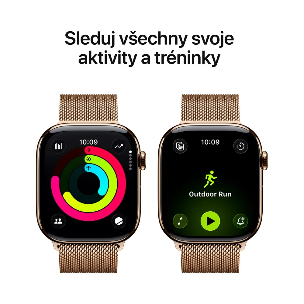 Apple Watch 11 46 mm titan, milánský řemínek M/L chytré hodinky