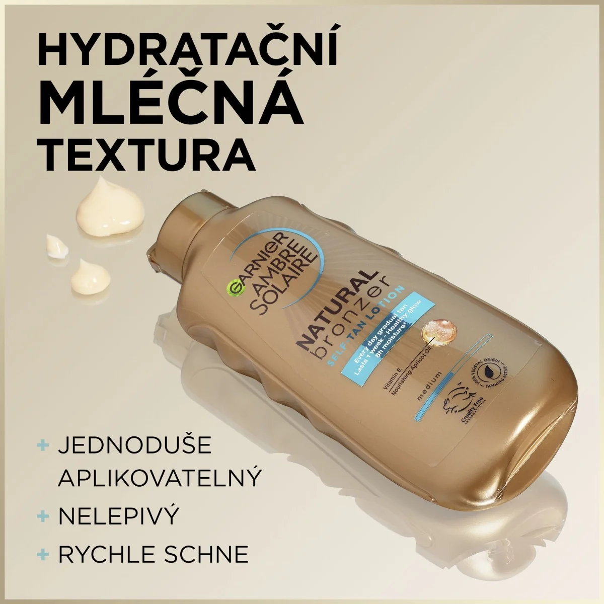 Garnier Ambre Solaire Natural Bronzer samoopalovací mléko 200 ml