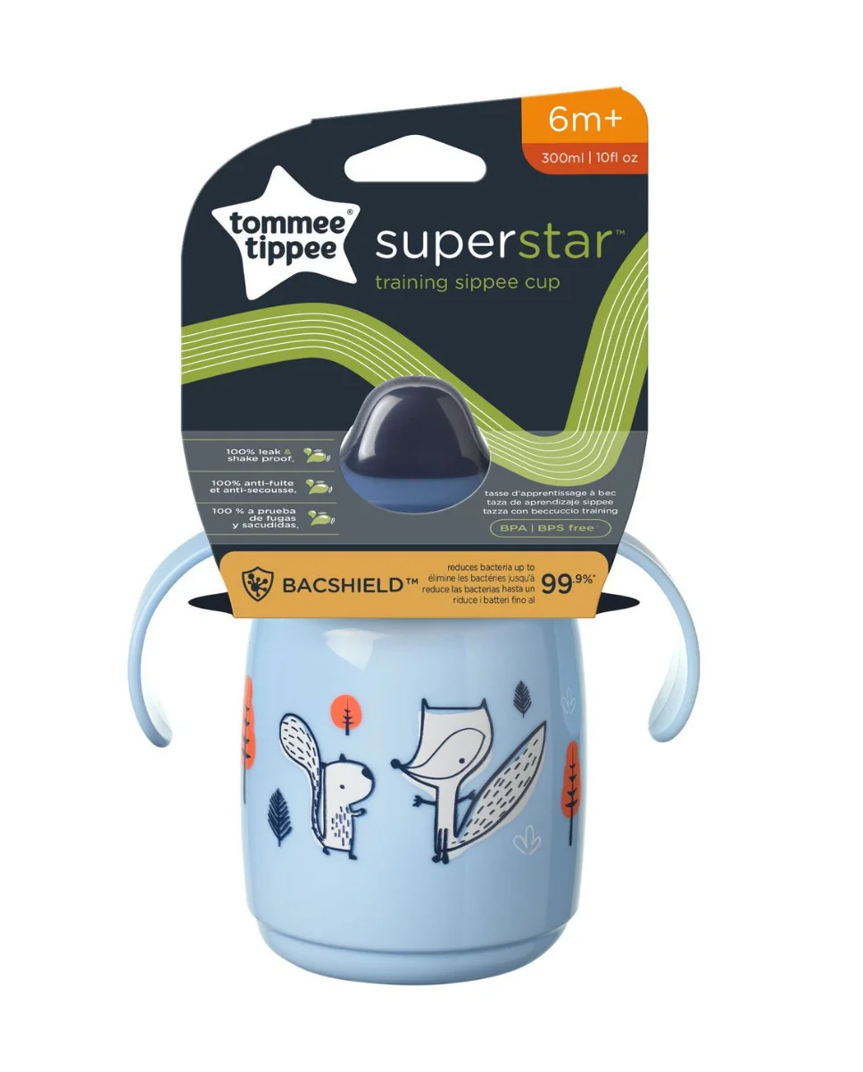 Tommee Tippee Superstar Sipper netekoucí hrnek 6m+ 300 ml modrý
