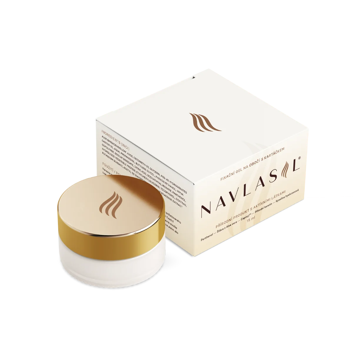 NAVLASIL Fixační gel na obočí s kartáčkem 15 ml