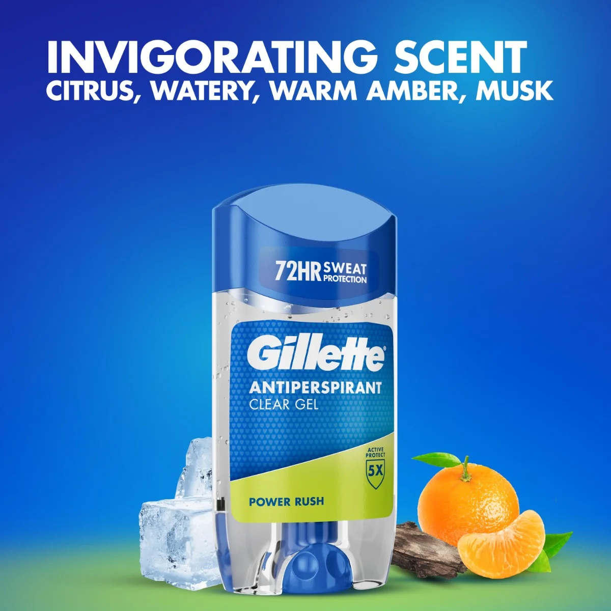 Gillette Power Rush Pánský gelový antiperspirant 70 ml