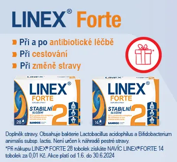 Linex Forte 28 kapslí + Linex Forte 14 kapslí (červen 2024)