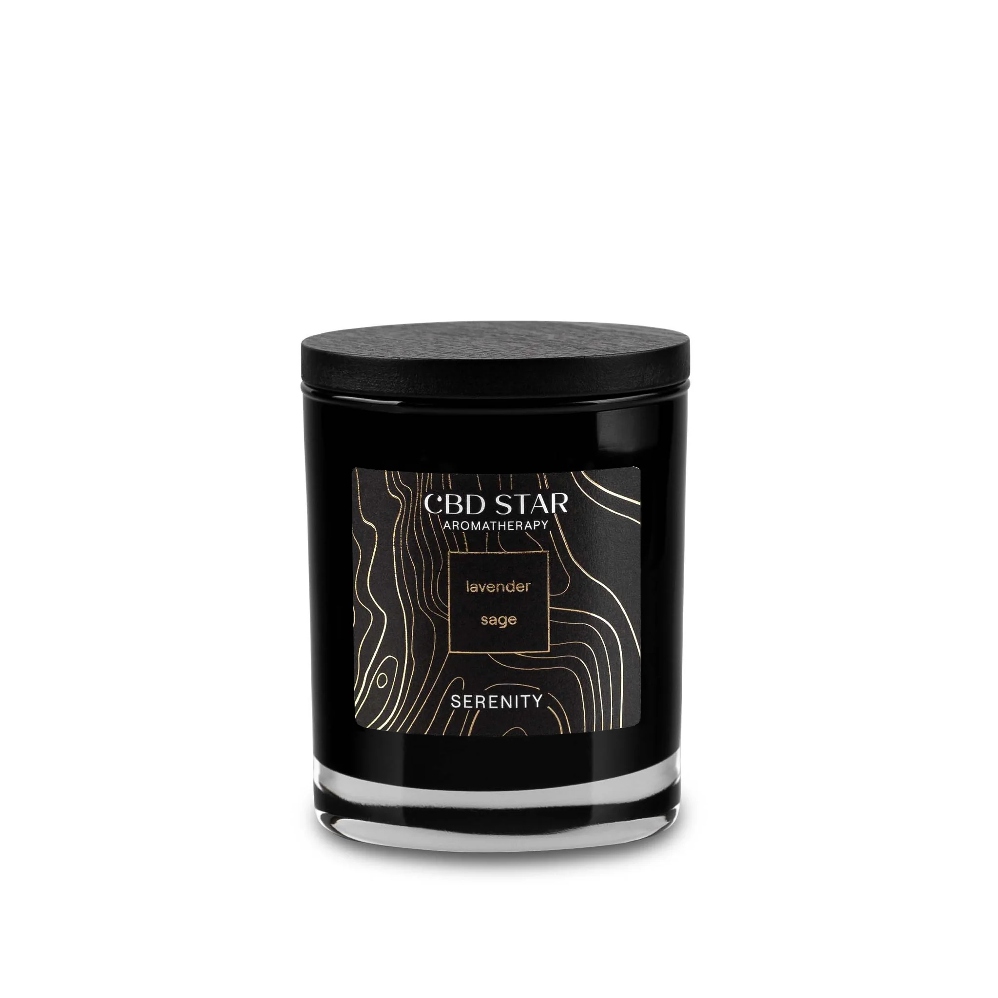CBD STAR CBD svíčka Serenity bylinné tóny, 150 g