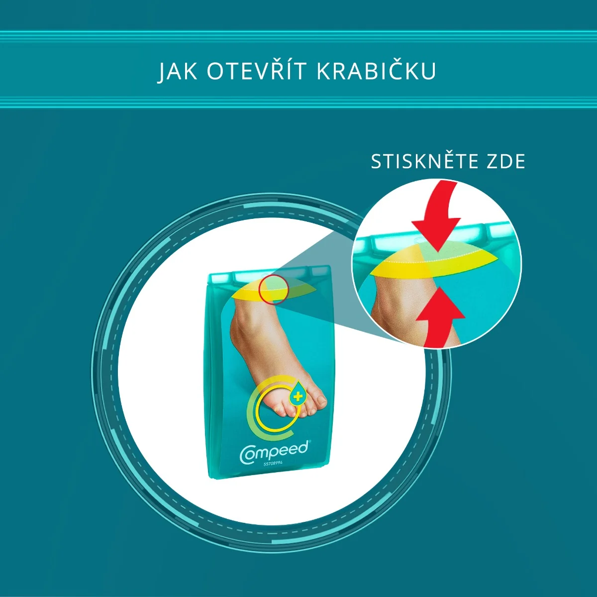 Compeed Náplast na kuří oka Zvlhčující 6 ks