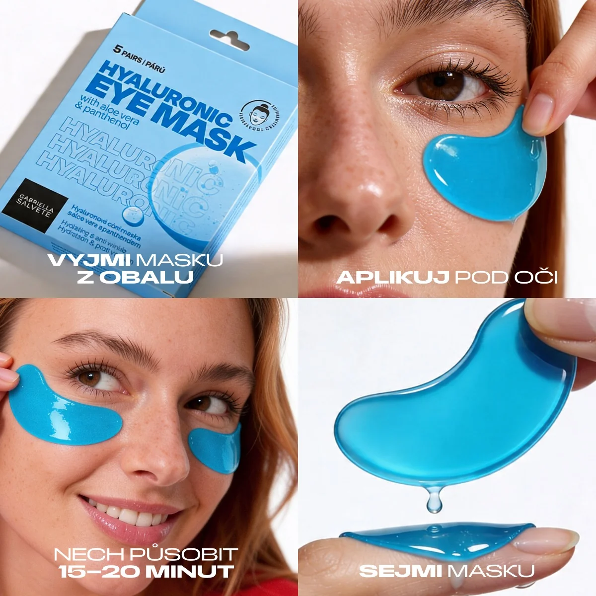 Gabriella Salvete Eye Mask Hyaluronic oční maska 5 párů