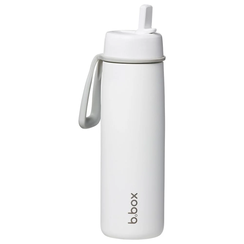 B.BOX Nerezová termolahev s brčkem 690 ml - white out
