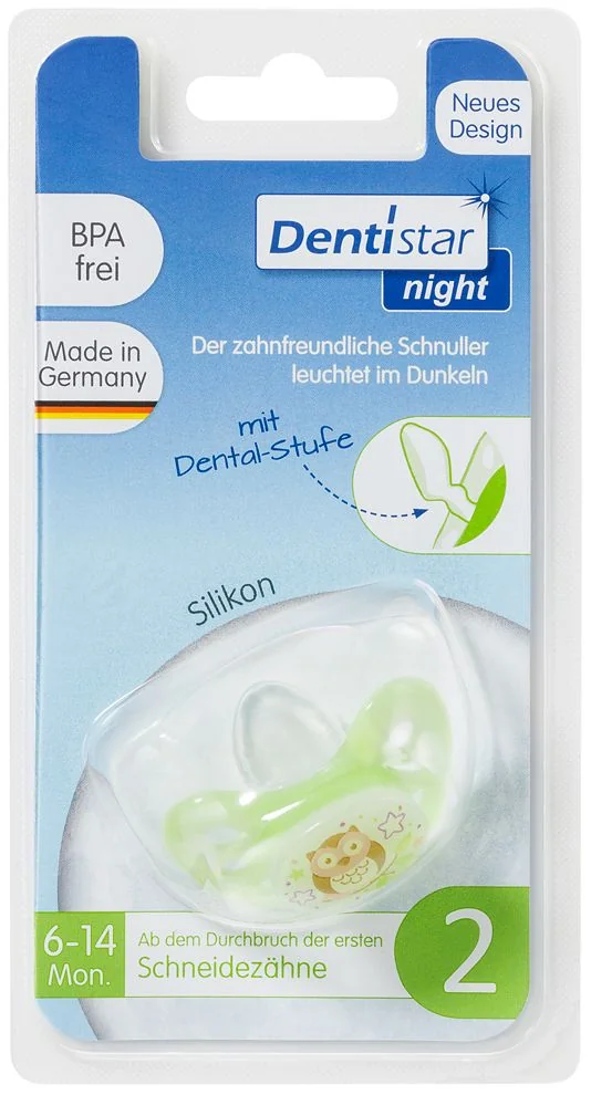 Baby Nova Dentistar Dudlík silikonový noční vel. 2