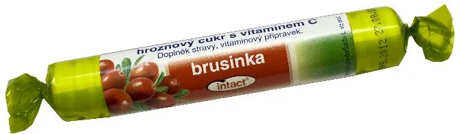 Intact Hroznový cukr s vitaminem C brusinka